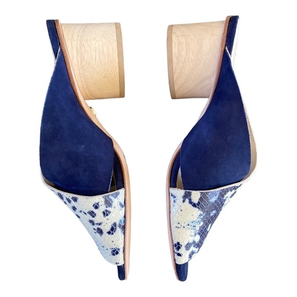 Guilhermina Heeled Sandals Straps Snake Skin Print Women's New - Picture 6 of 8